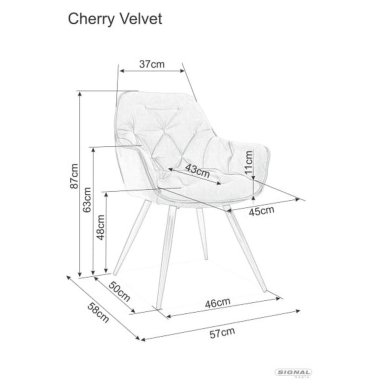 Обеденный стул Signal CHERRY BUFFALO Черный CHERRYCC фото - 6