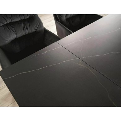 Раскладной обеденный стол Signal WESTIN Ceramic Marmur Черный WESTINCCC160 фото - 7