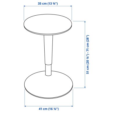 Письменный стол для работы сидя/стоя с табуретом GLADHOJDEN/NILSERIK Черный - 4 IKEA Письменный стол для работы сидя/стоя с табуретом GLADHOJDEN/NILSERIK Черный (ИКЕА ГЛАДХОЙДЕН/НИЛСЕРИК) 59501222 фото - 4