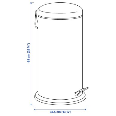 IKEA Відро з відкидною кришкою MJÖSA (ИКЕА MJÖSA) 30422862 фото - 4