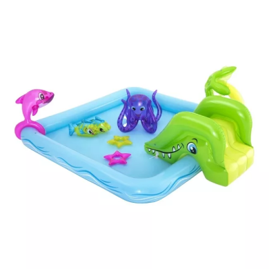Надувной детский бассейн Bestway 53052 FANTASTIC AQUARIUM 239х206x86 см Голубой BES53052 фото - 3