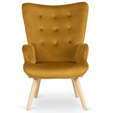 Кресло мягкое с подставкой Mebel Elit LOZANO Welur Горчичный ME.LOZANO/CU/DK/V/FW фото - 4