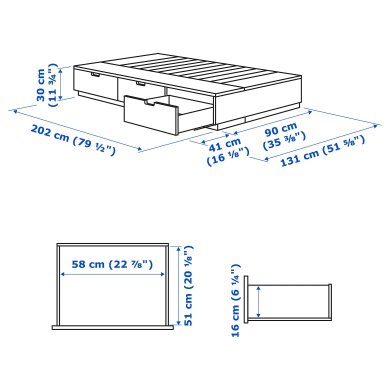 Ліжко NORDLI - 3 IKEA Ліжко NORDLI (ИКЕА НОРДЛИ) 80372789 фото - 3