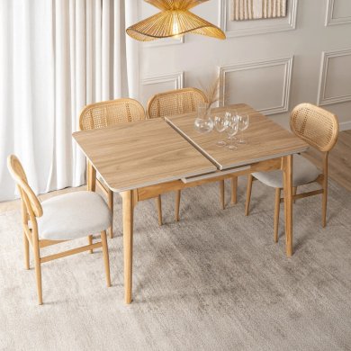 Раскладной обеденный стол Mebel Elit SAMER BIG Дуб золотой ME.SAMER/D/D/CER/S140-180 фото - 5