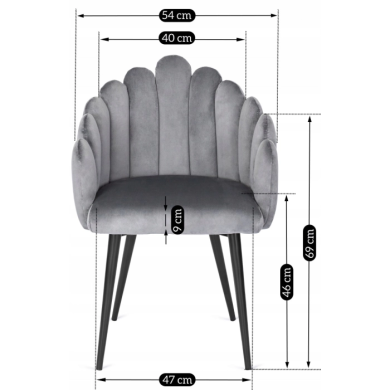 Обідній стілець Mebel Elit GAYA Сірий ME.GAYA/P/V/K фото - 3