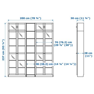 IKEA Вітрина BILLY/OXBERG (ИКЕА БИЛЛИ/ОКСБЕРГ) 49017834 фото - 3
