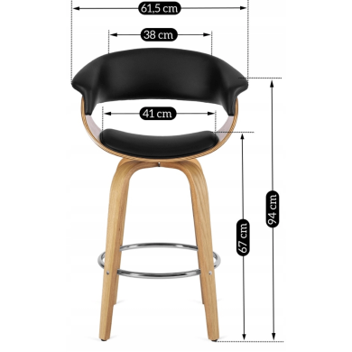Барный стул Mebel Elit SAM Черный ME.SAM/CZ/D/E/H фото - 12