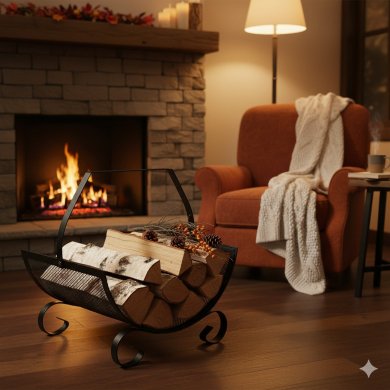 Дровница Garden Line 38x38x38 см Черный KOM5813 фото - 5