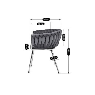 Обідній стілець Mebel Elit SIENA Сірий ME.SIENA/P/CH/V/K фото - 11