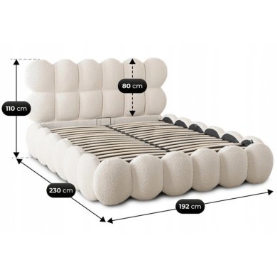 Кровать Mebel Elit ANKARA Boucle 160x200 см Кремововый ME.ANKARA/160/KR/TB/LOZZPOJ фото - 13