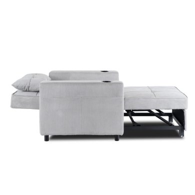 Кресло мягкое раскладное Mebel Elit SOLOR Velvet Серый ME.SOLOR/P/CZ/SZTR/FW фото - 6