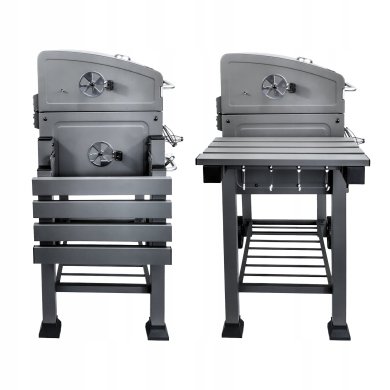 Угольный гриль с чугунной решеткой Kontrast BBQ1010 Серебристый - 4 Угольный гриль с чугунной решеткой Kontrast BBQ1010 Серебристый 5.22.14218 фото - 4