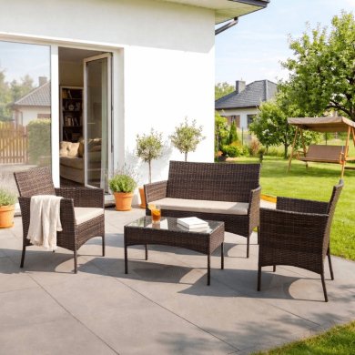 Комплект садових меблів Mebel Elit MISSISIPI Коричневий ME.MISSISIPI/BR/RT/OGR/ZES фото - 9