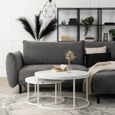 Комплект журнальных столов Mebel Elit JOE MAX Marmur 2 шт Белый - 7 Комплект журнальных столов Mebel Elit JOE MAX Marmur 2 шт Белый ME.MAXJOE/BM/B/L фото - 7