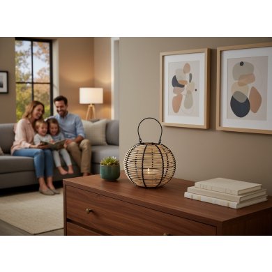 Подсвечник-фонарь Garden Line 24х29 см Дерево ILS8604 фото - 4