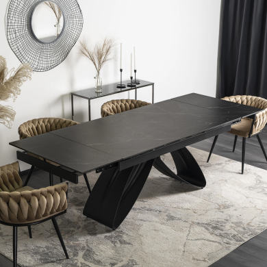 Раскладной обеденный стол Mebel Elit LUIGI Marmur Черный ME.LUIGI/CZ/S фото - 11