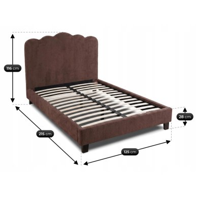 Кровать Mebel Elit CRATER Boucle 120x200 см Коричневый ME.CRATER/120/BR/TB/LOZ фото - 7
