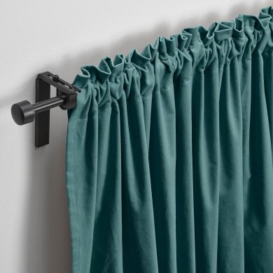 IKEA Шторы SANELA 140х300 см 2 шт Темно-бирюзовый (ИКЕА САНЕЛА) 90589887 фото - 18