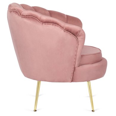 Крісло м'яке з підставкою Mebel Elit GRAND Welur Рожевий ME.GRAND/R/V/FW фото - 4