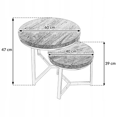 Комплект журнальних столів Kontrast SK112D 2 шт Дерево - 8 Комплект журнальних столів Kontrast SK112D 2 шт Дерево 6.06.14652 фото - 8