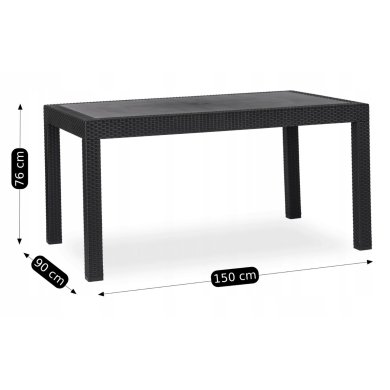 Комплект садових меблів Mebel Elit OKLAND Чорний ME.OKLAND/CZ/RT/OGR/ZES фото - 14