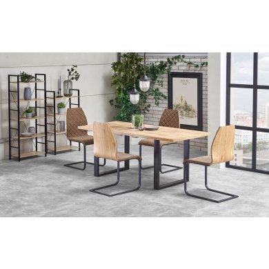 Розкладний обідній стіл Halmar VENOM Дуб вотан - 2 Розкладний обідній стіл Halmar VENOM Дуб вотан V-PL-VENOM_135-185-ST фото - 2