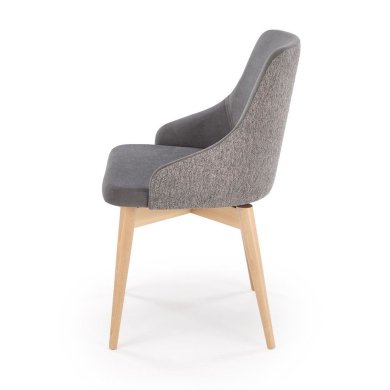 Обеденный стул поворотный Halmar MALAGA Пепельный - 4 Обеденный стул поворотный Halmar MALAGA Пепельный V-PL-N-MALAGA-MAVEL14/STELAR92 фото - 4