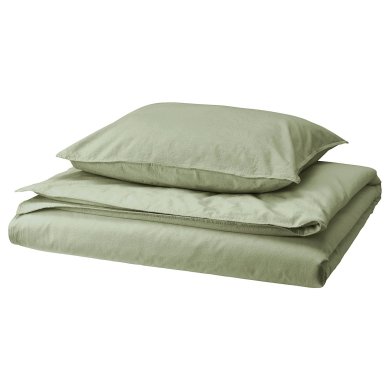 IKEA Комплект постільної білизни ANGSLILJA 150х200 см Зелений (ИКЕА АНГЛИЙСКИЙ) 30585175