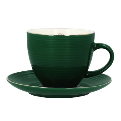Чашка с блюдцем Homla ELLIE 230 мл | Зеленый 164308 фото - 2