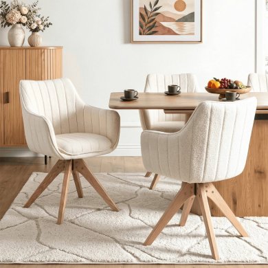 Обеденный стул поворотный Mebel Elit LEMON Кремовый ME.LEMON/KR/TB/K фото - 5