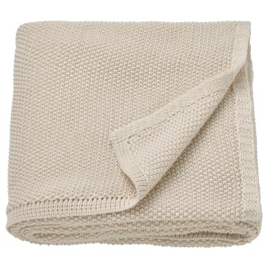 IKEA Плед HUMLEMOTT 130х170 см Кремовый (ИКЕА ХАМЛЕМОТТ) 00549546