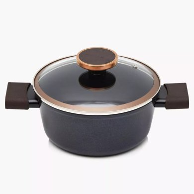 Кастрюля с крышкой Duka Noble Cook 2300 мл | Черный / Бронзовый 2220045