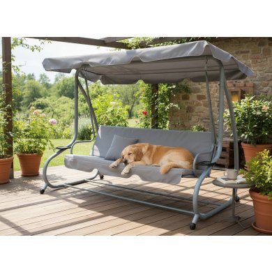 Садова гойдалка Garden Line 210х120х170 см Сірий KRE9771 фото - 8