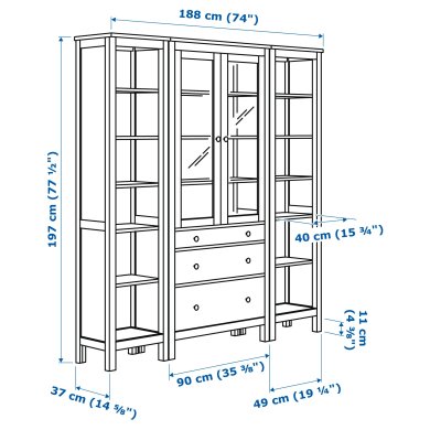 Шкаф HEMNES - 7 IKEA Шкаф HEMNES (ИКЕА ХЕМНЭС) 99234255 фото - 7
