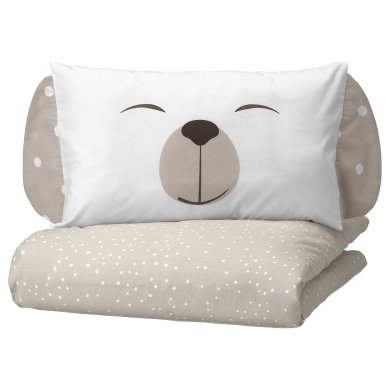 IKEA Комплект постельного белья DROMSLOTT 110х125 см Принт (ИКЕА ДРОМСЛОТТ) 80526367