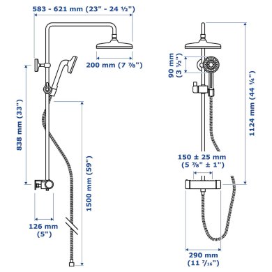 Комплект для душа VOXNAN - 21 IKEA Комплект для душа VOXNAN (ИКЕА VOXNAN) 40342600 фото - 21