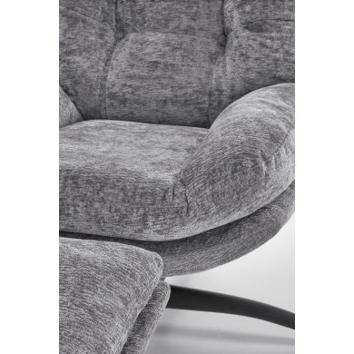 Кресло мягкое поворотное с подставкой Halmar PESTO Пепельный V-CH-PESTO-FOT-POPIELATY фото - 9