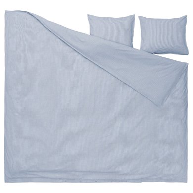 IKEA Комплект постельного белья BERGPALM 200x200 см Голубой (ИКЕА БЕРГПАЛМ) 20522616 фото - 6