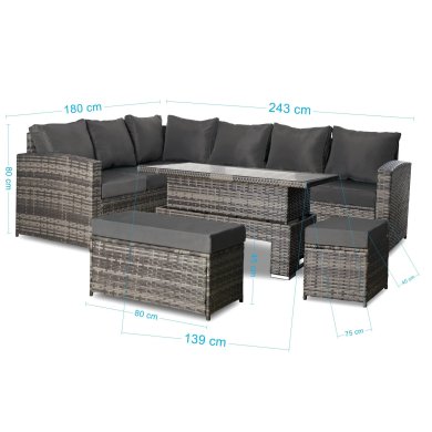 Комплект садовой мебели Corciano MALAGA Серый 5906333000012 фото - 7