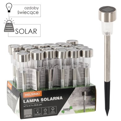 Светильник на солнечной батарее Garden Line HELSINKI Серебристый - 2 Светильник на солнечной батарее Garden Line HELSINKI Серебристый SOL0625 фото - 2