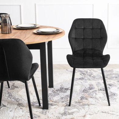 Обідній стілець Mebel Elit LUCKY Welur Чорний - 8 Обідній стілець Mebel Elit LUCKY Welur Чорний ME.LUCKY/CZ/V/K фото - 8