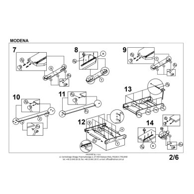 Кровать Halmar Modena 2 | 160х200 / Белый V-CH-MODENA_2-LOZ фото - 3