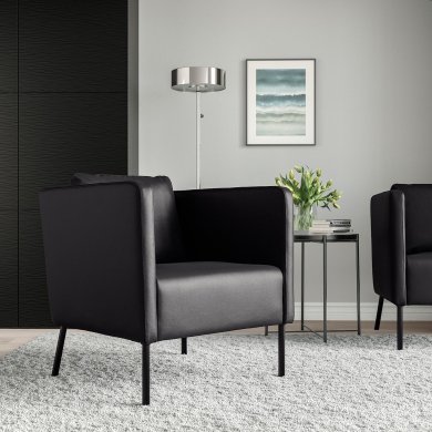 Кресло мягкое EKERO Черный - 5 IKEA Кресло мягкое EKERO Черный (ИКЕА ЭКЕРО) 70494588 фото - 5
