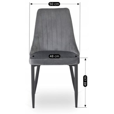 Обідній стілець Mebel Elit BARI Welur Сірий ME.BARI/P/V/K фото - 12