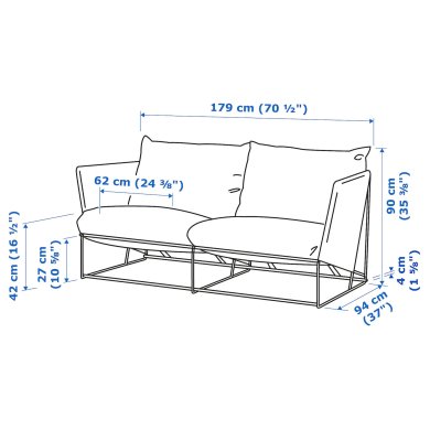 IKEA Садовый диван HAVSTEN Бежевый (ИКЕА ХАВСТЕН) 10542498 фото - 2