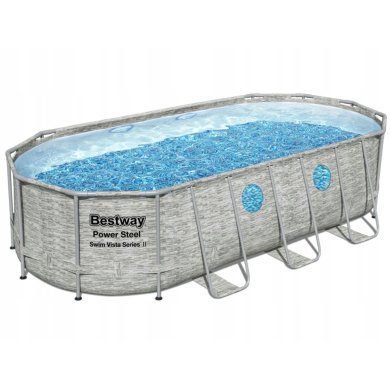 Каркасный бассейн Bestway 56716 POWER STEEL 549x274х122 см Сірий BES56716 фото - 2