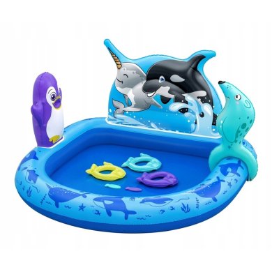 Надувной детский бассейн Bestway 53156 POLAR PALS 134х131х73 см Принт BES53156 фото - 2