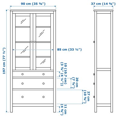 IKEA Вітрина HEMNES (ИКЕА ХЕМНЭС) 50413507 фото - 6