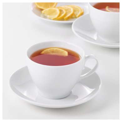 IKEA Чашка чайна з блюдцем VÄRDERA (ИКЕА VÄRDERA) 40277459 фото - 3