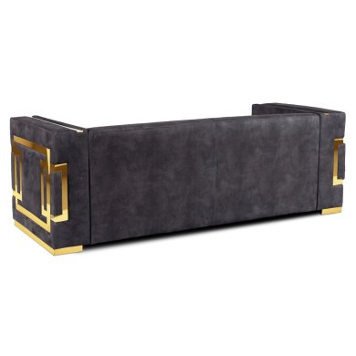 Диван Mebel Elit PALLAZO 3S Welur Черный ME.PALLAZO3S/CZ/ZL/V/SOF фото - 3